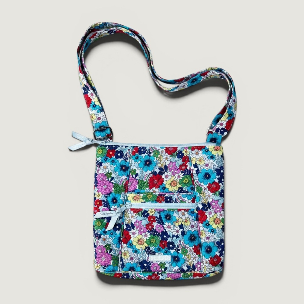 Vera Bradley Crossbody Bag Womens Medium Multi Color Excellent Far Out Floral